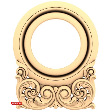 3D model of the Elegant Curl frame for CNC machine in STL format