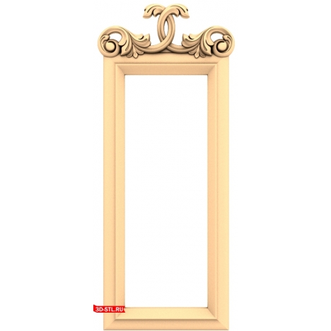 3D STL model for milling: Baroque Elegance frame