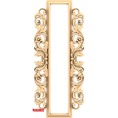 3D STL Model of Floral Whirlwind Frame for CNC Milling