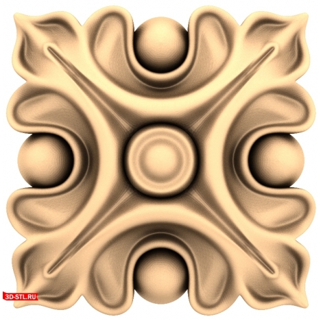 Rosette Classic Charm - 3D STL Model for CNC