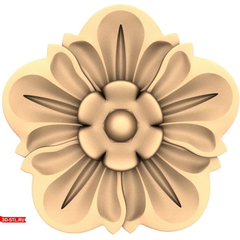 3D model of the Baroque Flower rosette in STL format