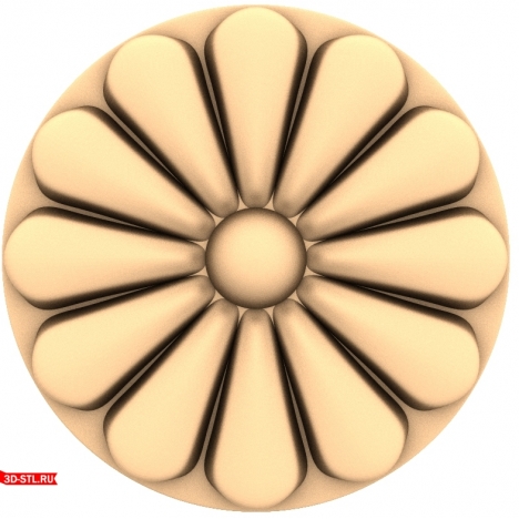 3D model of Solar Rose in STL format for CNC machine