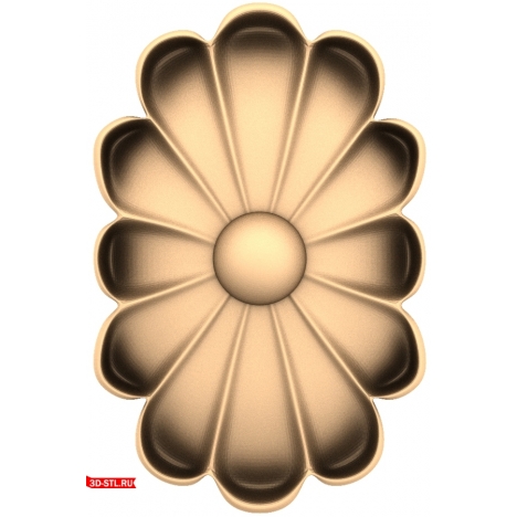 3D STL model of the Flower of Harmony for CNC