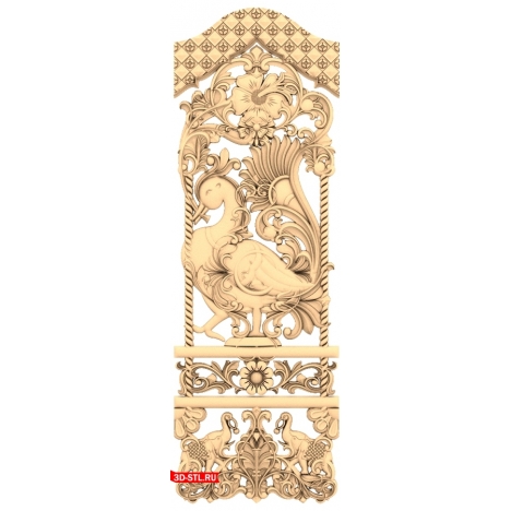 3D model of the Dance of Nature door for CNC