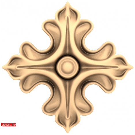 Openwork Petal: STL model for CNC