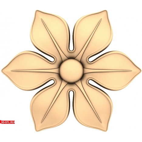 Rosette Flower Inspiration - STL model for CNC machine