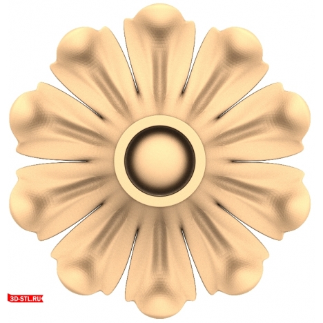 3D STL model of the Flower of Eternity for CNC machine