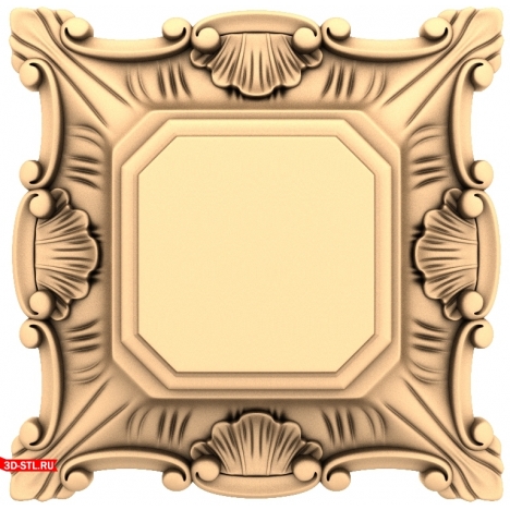 Baroque Rosette - STL 3D model for CNC