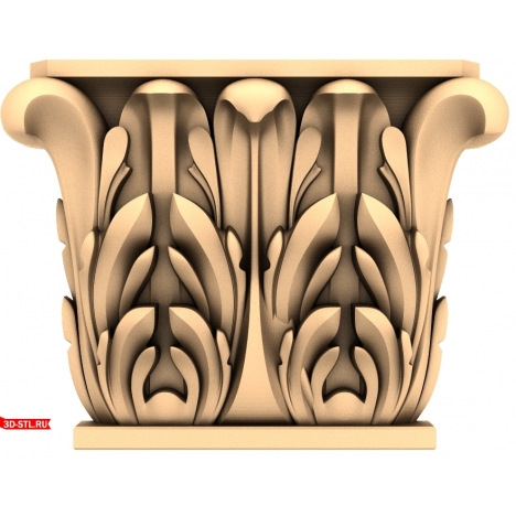 Elegant Empire - STL model of capital for CNC