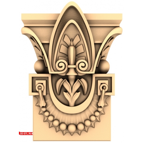 Imperial Ornament Capital - STL file for CNC