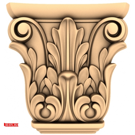 3D model of the Elegy of Times capital in STL format for CNC