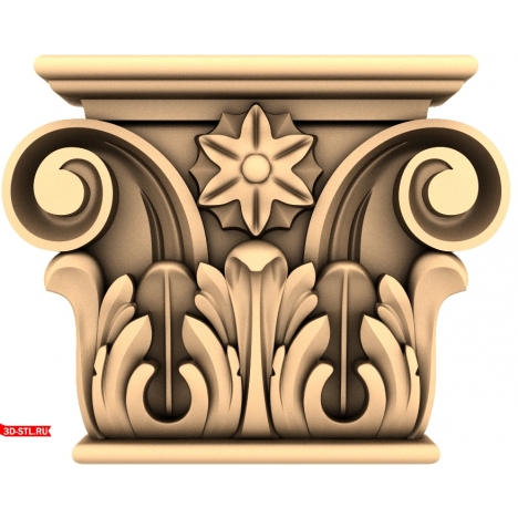 Capital Flower Elegy - STL model for CNC machine