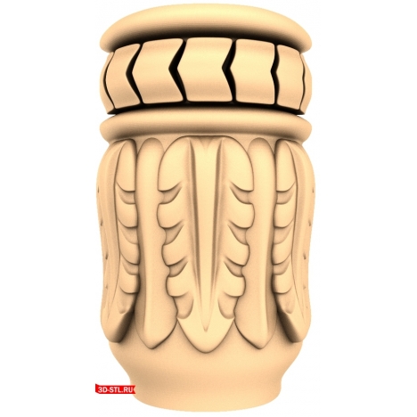 3D model of a capital for a CNC machine in STL format