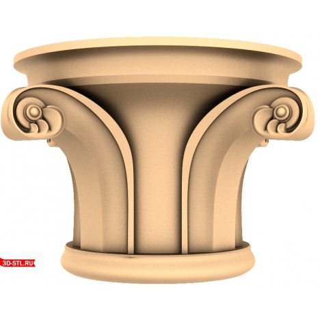 3D model of the Classic Ionic capital for CNC