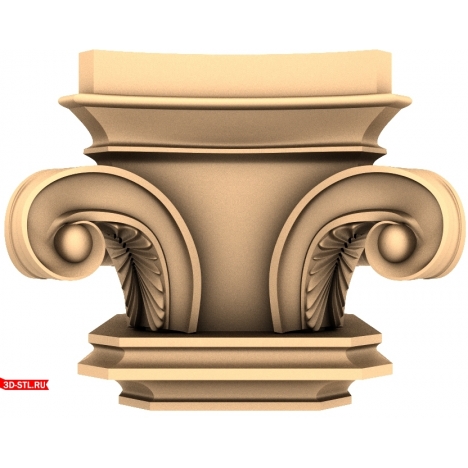3D model of the capital in STL format for CNC