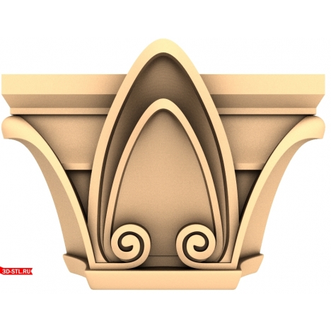 3D model of the Architectural Lotus capital in STL format
