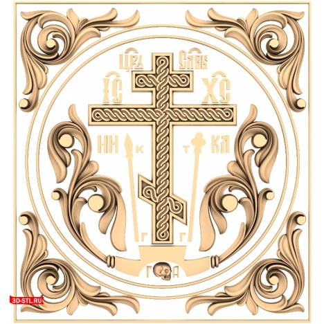 Byzantine Cross of the Convolvulus - 3D model in STL format for CNC