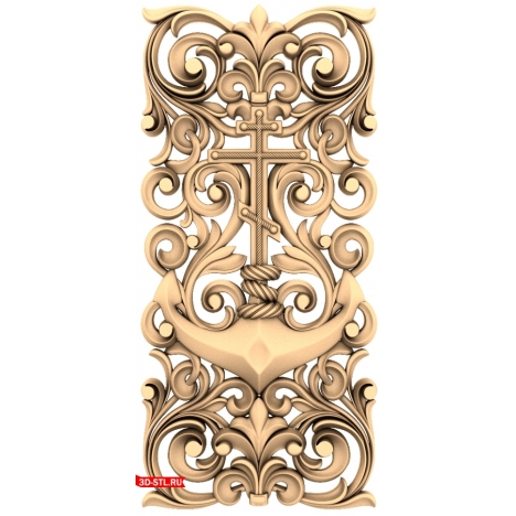 3D STL Model of the Cross of Hope for CNC