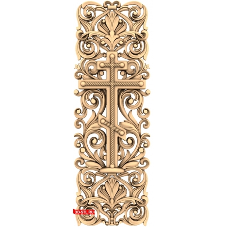 3D STL model of the Elegant Inspiration cross for CNC