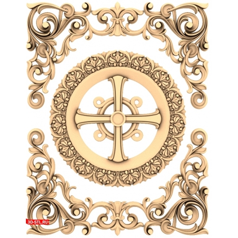 3D STL model of the Blessed Radiance cross for CNC milling