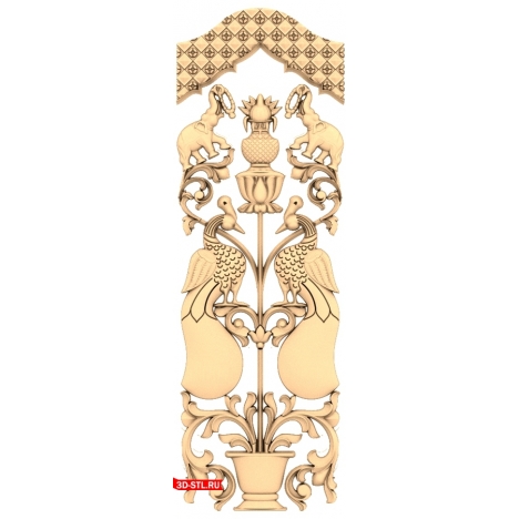 3D model of the Dvoretskaya Fantasy door in STL format for CNC