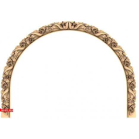 Bed headboard with carved ornament