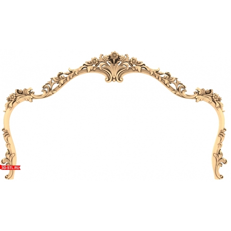 Baroque style bed headboard for CNC
