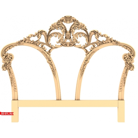Baroque style bed headboard for CNC