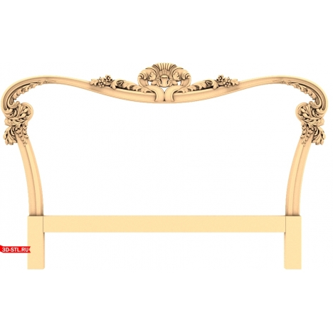 Headboard with relief decor
