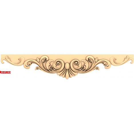 3D model of the Tsarga: Elegant swirls for CNC