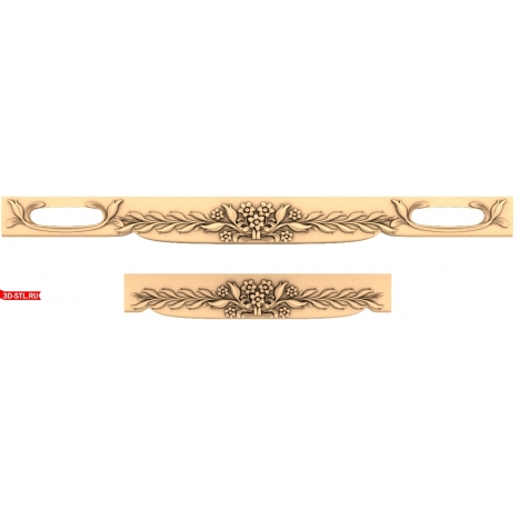 Tsarga with floral carved ornament