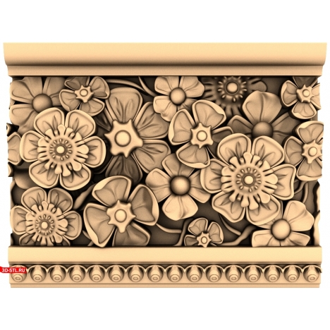 Floral Symphony 3D STL model for CNC
