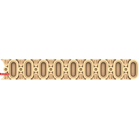 Baguette Oval Charm - 3D STL model for CNC