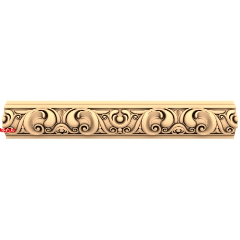 3D Model of the Royal Whirlwind Baguette for CNC in STL Format