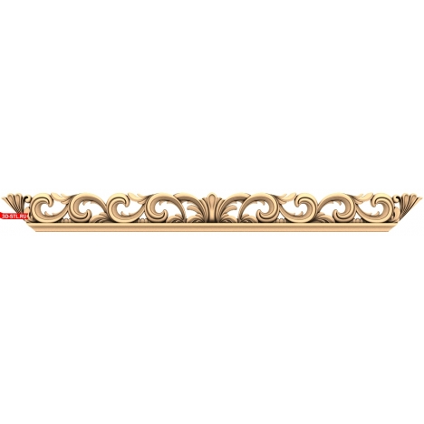 3D model of the Vortex of Graces baguette for CNC machine