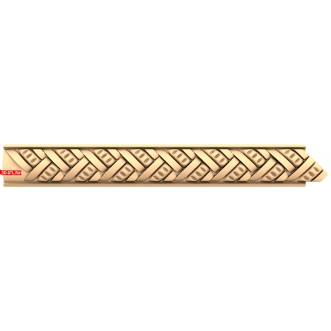 Baguette Openwork Braided Pattern - STL model for CNC