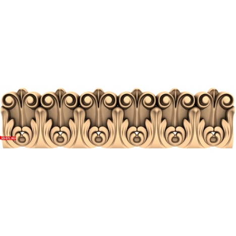 Baguette Curls of Sophistication 3D STL model for CNC