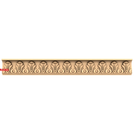 Baguette Royal Pattern - STL model for CNC