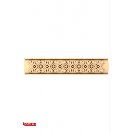 Baguette Floral Splendor STL 3D model for CNC