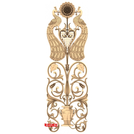 3D model of the Parade Peacocks in STL format for CNC