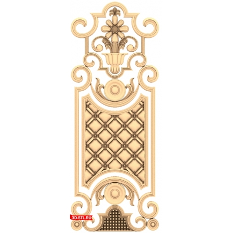 Flower Fantasy Door - 3D STL model for CNC