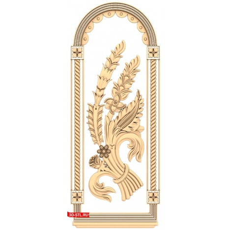 3D model of the Baroque Kolos door for CNC