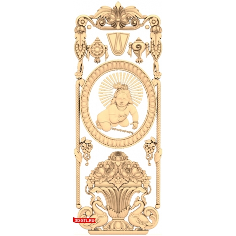 Door 3D STL model Divine Inspirer for CNC milling