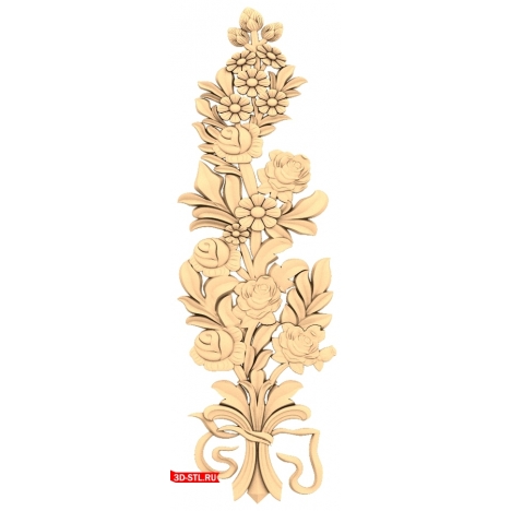 Decorative 3D STL model of Florence for CNC