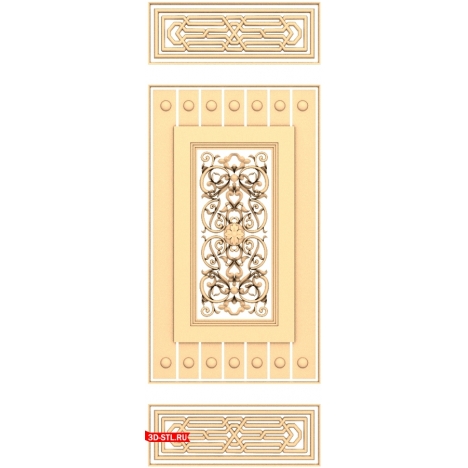 3D model of a baroque door for CNC (STL)