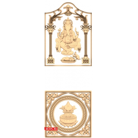 STL Model of Ganesha Gate for CNC
