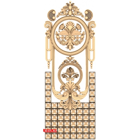 3D Model of the Royal Elegance Door for CNC