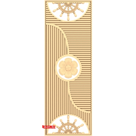 3D model of the Marine Symphony door in STL format for CNC machines