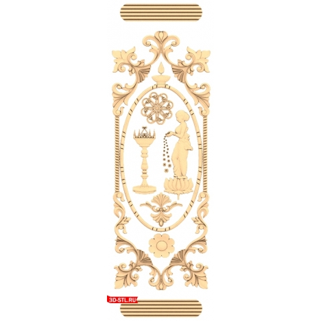 3D model of the Inspiration of the Muses door in STL format for CNC machines