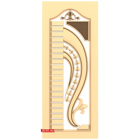 3D model of the Orchid Elegance door in STL format for CNC